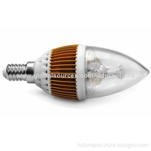 LD 4W Candle Bulbs, GU5.3/GU10/MR16/E14/E27 Base Type, with Cooling FinsNew